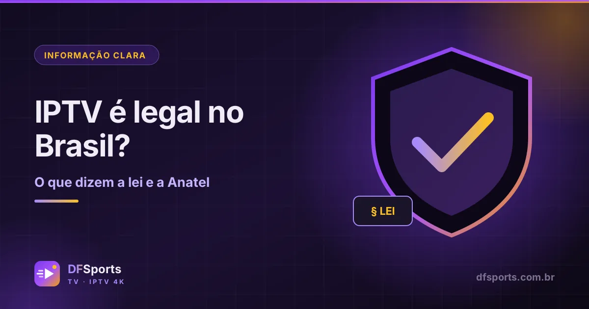 Escudo com sinal de verificado representando a legalidade do IPTV
