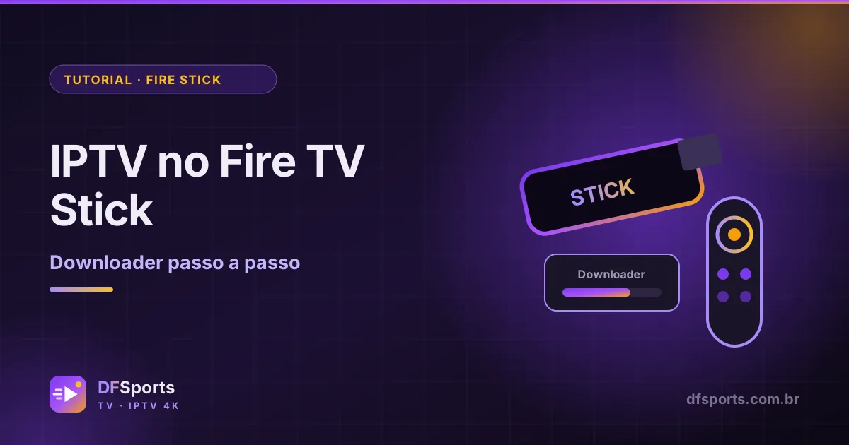 Fire TV Stick com controle remoto e app Downloader
