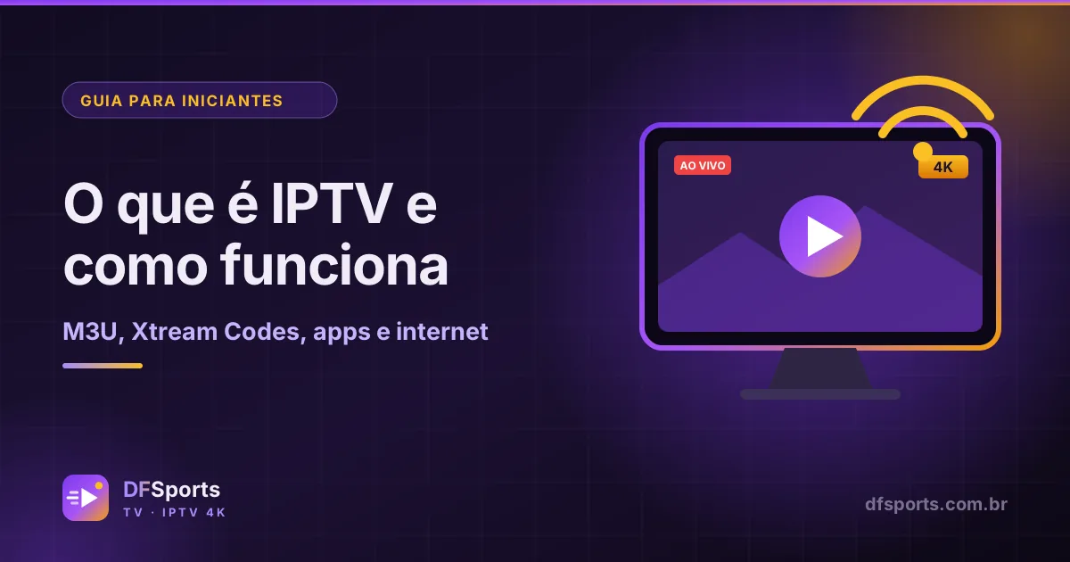 Ilustração de TV recebendo sinal de internet, explicando o que é IPTV